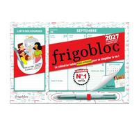Mini Frigobloc Hebdomadaire 4 couleurs 2027 - Calendrier familial (de sept. 2026 à déc. 2027)