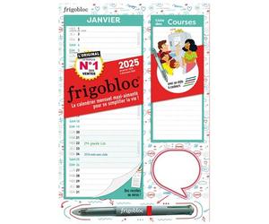 Mini Frigobloc Mensuel 2025 avec un stylo 4 couleurs - Collectif - Play Bac Eds - Boîte ou accessoire - Calendrier