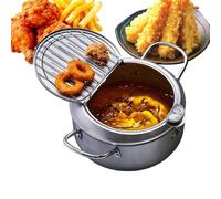 Mini friteuse Casserole antiadhésive amovible portable | Poêle à Frire pour Poulet et Crevettes Pour maison cuisine camping réchaud gril rondelles d'oignon 24 cm