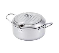 Mini friteuse Marmite Antiadhésive Détachable en Acier Inoxydable | Poêle à Frire pour Poulet et Crevettes pour Maison Cuisine Camping Cuisson Ailes de Poulet Rondelles d'Oignon Pommes 20 cm