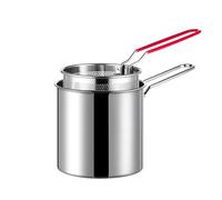 Mini friteuse - Passoire haute profonde en acier inoxydable 304 pour aliments pour bébé | Panier à frire économe en huile pour maison, brassage, cuisine extérieure, camping, induction, cuisinière à