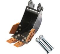 Mini godet de pelleteuse en métal, 7,87 pouces, 200 mm, tractopelle, pour creuser jusqu'à 2 tonnes, accessoire de pelleteuse robuste avec dents en acier allié