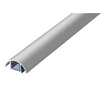 Mini-goulotte en aluminium, 30 mm, 100 cm, finition en acier inoxydable brossé