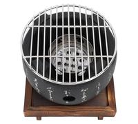 Mini Gril Portable Japonais - Gril à Charbon Rond - Léger et Facile à Démonter