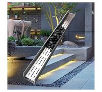 Mini grille de vidange robuste en acier inoxydable, kit d'évacuation en forme de U pour cour, patio, piscine, terrasse, paysage - Design durable doublé de galets