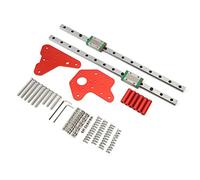 Mini guide de rail linéaire, rail de guidage 2 pièces avec curseur, avec plaque de montage rouge, pour Ender-3 / Ender-3pro / Ender-3 V2 / CR-10 / CR / 10S