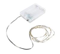 Rayher Mini guirlande lumineuse, 1 pce, 130cm, 20 lampes LED, alimentation à piles, minuterie, intérieur, décoration, anniversaire, Halloween, Noel-69228159, Jaune Clair
