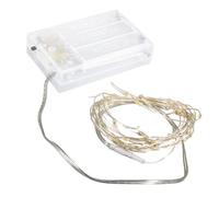 Rayher Mini guirlande lumineuse, 1 pce, 235cm, 40 lampes LED, alimentation à piles, minuterie, intérieur, décoration, anniversaire, Halloween, Noel-69229159, Naturel