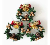 Mini Guirlande Suspendue De Noël Faite À La Main, Modèle De Couronne De Gland Sans Goût, Lisse, Bricolage, Accessoires De Décoration De Jouets Pour Maison De Poupée