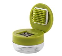 Mini hachoir à ail ergonomique et portable avec récipient et base démontable, presse-ail et hachoir pour utilisation dans les écoles, les cantines scolaires, le camping, les barbecues, les restaurants