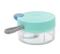 Mini Hachoir à Ail Manuel 180ml en ABS et Pc, Vert | Ail, Gingembre et Légumes, Coupe Visible, Gobelet Transparent Antidérapant, Usage Maison et Voyage