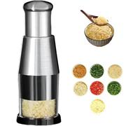 Mini hachoir à légumes en acier inoxydable, outil de préparation compact pour ail et oignon, gadget de cuisine manuel efficace, robot de cuisine polyvalent