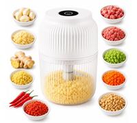 Mini Hachoir Électrique Sans Fil Presse-Ail 6 Lames Oignon Épices 400ml