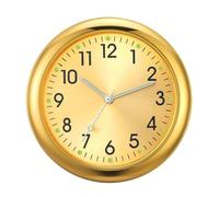 Mini horloge analogique brillante - Horloge de voiture adhésive pour tableau de bord - Horloge lumineuse pour tableau de bord - Minuterie numérique - Temps facile