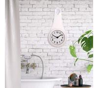 Mini horloge murale numérique blanche pour la salle de bains, la cuisine ou le bureau