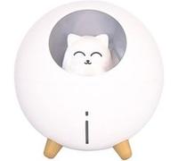 Mini Humidificateur D'air Chat Frusde USB Silencieux avec Lumières LED de Respiration Colorée 220ml-Blanc Blanc G