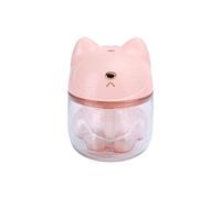 Mini humidificateur d'air douce lumière de nuit USB 3 en 1 - Rose