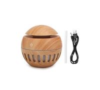 Mini Humidificateur d'Air USB 130Ml avec Veilleuse Grain de Bois