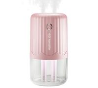 Mini humidificateur d'air - Vaporisateur de pièce personnelle de 300 ml, à ultrasons de bureau, pulvérisateur silencieux à chargement USB avec éclairage LED ambiant | Contrôle continu de