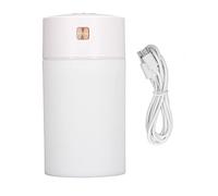 Mini humidificateur portable 300 ml, brume fraîche, silencieux, ultrasonique, avec veilleuse colorée, pour bureau, voiture, voyage, maison, bureau, chambre à coucher, petit (Blanche)
