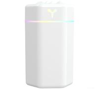 Mini humidificateur portable alimenté par USB pour la maison, les voyages et le bureau - Fonctionnement silencieux - Refroidisseur d'air personnel avec éclairage d'ambiance 7 x 11,65 cm (blanc)
