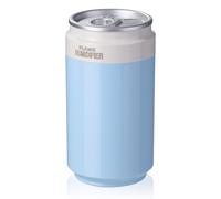 Mini humidificateur portable double usage voiture et intérieur, avec lumière d'ambiance LED, deux modes de brumisation silencieux et arrêt automatique - Bleu