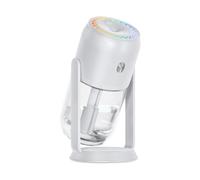 Mini humidificateur portable USB de 280 ml avec minuteur veilleuse | Humidificateur USB portable pour voyage, voiture, camping en plein air, bureau ; réservoir de 280 ml, minuterie 4/8h
