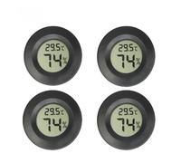 Mini hygromètre thermomètre numérique LCD rond 1/6 pièces, affichage en Fahrenheit ou Celsius, pour intérieur, mesure de l'humidité et de la température 2PCS Without battery
