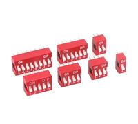 Mini interrupteur à bascule à bouton-poussoir, Module de commutation à glissière, interrupteur bascule au pas 2,54 mm, multicolore, 1 12 broches, paquet assorti(Rosso,5PCS-4 PIN)