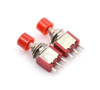 Mini Interrupteur À Bouton-Poussoir À Bouton-Poussoir Momentané, Rouge, 3 Broches, C-No-Nc, 6mm, 2a, 250v Ac/5a, 120v Ac, 5 Pièces/Lot