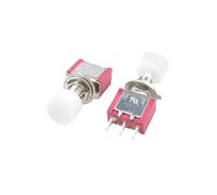 Mini interrupteur à bouton-poussoir à retour automatique momentané, 5 pièces, PS-102 DS-612, 3 broches, 6mm, ON-(ON), 2A 250VAC/5A 120VAC, interrupteurs à bascule(DS-612 Green)