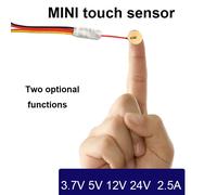 MINI interrupteur à capteur tactile 3.7-24V 2,5A, commande tactile double mode, pour lumière LED/niveau d'eau, panneau plastique/verre 4mm on off Non-dimmable