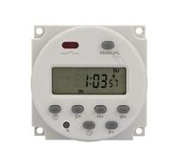 Mini Interrupteur de Minuterie Programmable, 1 Seconde à 168 Heures,Dispositif de Contrôle de l'Heure Automatique Électronique, 5V 12V 24V 110V 220V, Minuterie Numérique Mural/sur (110V DC)