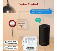 Mini interrupteur Zigbee 3.0, 1 pièce, pour bricolage, minuteries de maison, appareil de commande vocale, télécommande intelligente sans fil pour la plupart des Hub Zigbee