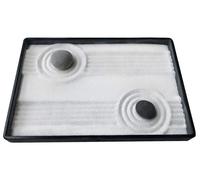 Mini jardin zen de bureau, dimensions 25,4 x 17,78 cm, avec râteau et pierres de rivière