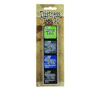 Mini jeu d'encres Distress, 70 x 23 mm, lot de 4, couleurs vintage