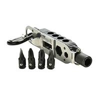 Mini Keychain Multifonctionnel EDC Camping Outdoor Camping Portable en Acier Inoxydable Outils, Tournevis de Poche, Mini Tournevis à Tournevis ou Outils de Poche avec Lampe de