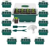 Mini-kit Broeikas comprenant 12 pièces, 144 alvéoles, un couvercle et un système de ventilation