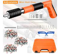 Mini kit de pistolet à clous pour béton, pistolet à rivets portatif, dispositif de fixation murale pour plafond et mur, outil de rainurage de fils, outils de fixation murale domestique Nail Gun+220 na