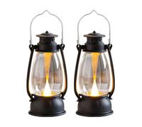 Mini lanternes LED Vintage suspendues, 2 pièces, décoration intérieure | Petites lanternes à bougies LED décoratives, décoration de ferme pour pièce maîtresse, Halloween, noël