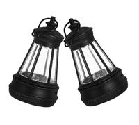 Mini Lanternes Solaires Animales 2 Pièces en Plastique Noir Portables | Lanterne Exterieur Solaire, Design Mignon pour Statues D’animaux, Poignée Facile à Transporter, Usage Extérieur