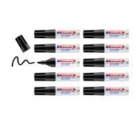 Mini-marqueur permanent edding,5 - Noir - 10 stylos - Pointe ronde fine 1 mm - Imperméable, sèche vite, résiste à l'effacement - Mini-marqueur pour carton, plastique, bois, métal, pierre, toile