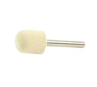 MINI MAX Feutre à polir, 20 mm x 25 mm, tige acier 6 mm, Mérinos, Rond x10 morceau