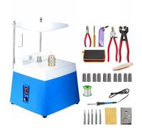 Mini Meuleuse Automatique Eau pour Verre Coloré, Machine Meulage Bureau Faire Soi-MêMe, Meuleuse Portable avec Embouts Meulage 5/8" Et 1" Et DéFlecteur Anti-éClaboussures(Blue)