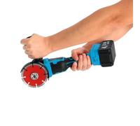 Mini meuleuse d'angle 10 cm, meuleuse d'angle sans fil avec batteries 4,0 Ah, 0 à 10 000 tr/min, avec 5 disques à tronçonner pour métal/bois/carrelage, outil de ponçage électrique, meuleuse d'angle