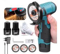 Mini-meuleuse d'angle - 12 V - 19 500 tr/min - Sans fil - Batterie incluse - Pour bricoleurs - Modèle B-2 avec batterie