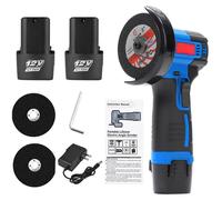 Mini-meuleuse d'angle 12 V - Meuleuse d'angle sans fil - Rechargeable - Outil portatif - Pour la découpe et le polissage - Avec 2 batteries
