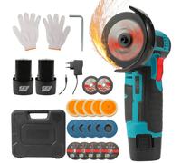 Mini-meuleuse d'angle - Meuleuse sans fil - 12 V - Batterie lithium-ion incluse - 19 500 tr/min - Pour polir et couper - Or