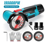 Mini-meuleuse d'angle - Ponceuse sans fil - 19 500 tr/min - 2 batteries lithium-ion - Rechargeable - Pour le ponçage, la découpe et le polissage