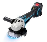 Mini Meuleuse d'Angle Sans Fil 21V Ø125mm Moteur Brushless 15000 tr/min | Disqueuse a Batterie 1,5Ah, Profondeur de Coupe 50mm, pour Couper Polir Poncer